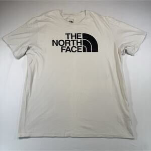 The North Face Graphic T Shirt Mens M Medium Off White Beige Short Sleeve